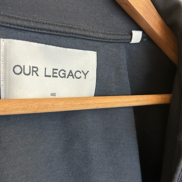Our Legacy EUC men’s size 46 (oversized S) dark navy deconstructed Shirt /Jacket - Picture 4 of 14